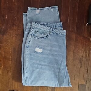 ELOQUII | Distressed Straight Leg Jeans